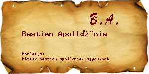 Bastien Apollónia névjegykártya